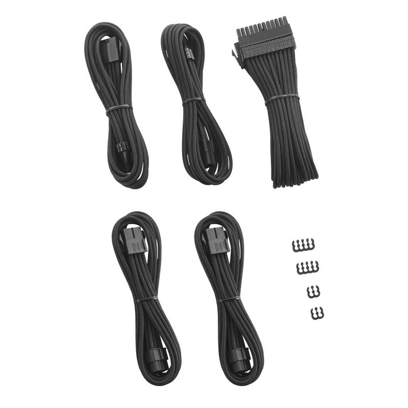 CableMod 8+8 Series Pro ModFlex Sleeved Cable Extension Kit (Black) - Image 2